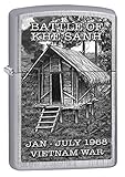 Zippo Lighter: Vietnam War, Battle of Khe Sanh - Linen Weave 77301