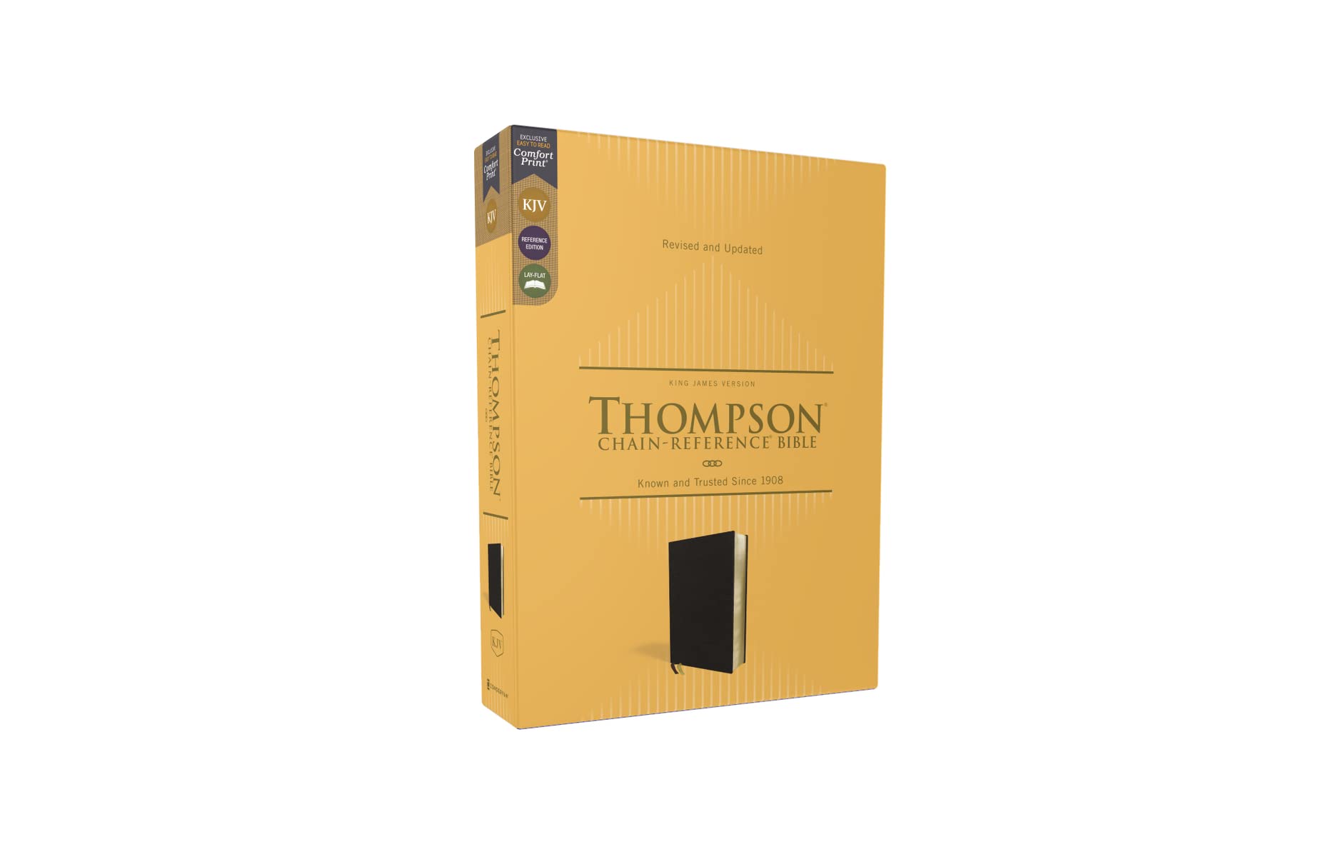 KJV, Thompson Chain-Reference Bible, European Bonded Leather, Black, Red Letter, Comfort Print KJV, Thompson Chain-Reference Bible, European Bonded Leather, Black, Red Letter, Comfort Print Bonded Leather