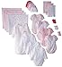 Spasilk Baby Essential 23 Piece Layette Set for Newborns and Infants, 0-6 Months, Pink Girl