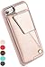 ZVEdeng for iPhone SE 2022 Wallet Case, iPhone SE 3 Case 2022, iPhone 7 Card Holder Case Rotational Flip Case Shockproof Case Cover for Apple iPhone SE 3rd Gen 2022/SE 2nd 2020//7/8 4.7inch-Rose Gold
