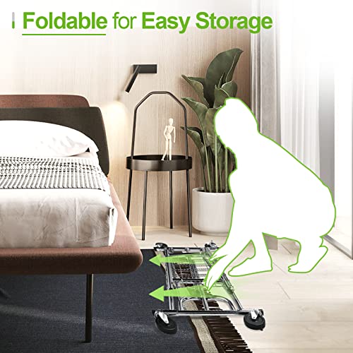 SPECILITE Heavy Duty Clothes Rail 2 in 1 with Wheels and Shelves, Adjustable Metal Coat Rack with Load Capacity of 216 kg