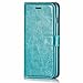 iPhone 6S Plus/ 6 Plus Case, HLCT PU Leather with Soft TPU Protective Bumper, Built-in Stand Kickstand, Cash and Card Pockets (Teal)