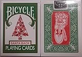 Bicycle 245 Green Deck Red Santa Maiden Back Playing Cards