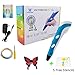 3D Pen with Paper Stencils and Screwdriver/Using Military Motor - VICTORSTAR RP100A Blue for 3D Drawing 3D doodling/Compatible with ABS PLA Filament + 5 Stencils + Adapter + Filament + Screwdriver