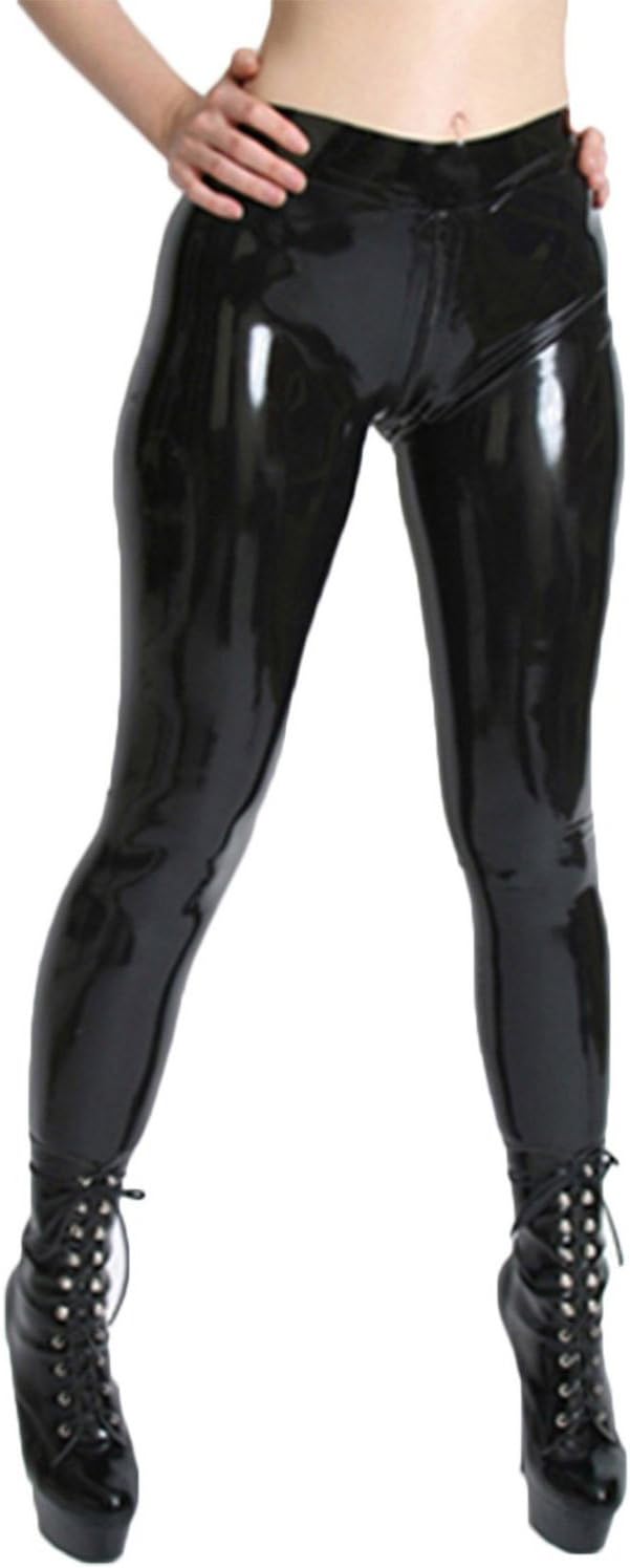 Womens Latex Rubber Pants Jeggings