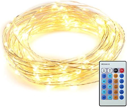 Litom 100 Led Starry String Lights 33ft Waterproof Décor Wire Rope Lights with Remote Control