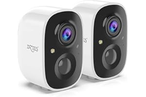 Dzees Security Cameras Wireless Outdoor, 2K Battery Camera Surveillance Exterieur,Home WiFi Camera AI Motion Sensor, Spotligh
