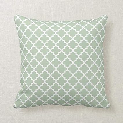 Amazon Com Celycasy Moroccan Quatrefoil Pattern Sage Green