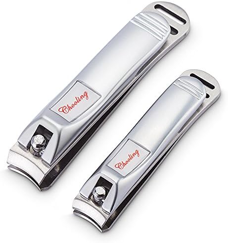 Chooling Fingernail & Toenail Clippers Set - Sharpest Stainless Steel Big Nail Clipper - Quality Nail Trimmer - Perfect Nail Cutter for Men & Women - Great Gift