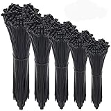 LaiShuo Zip Ties, 500 Pcs Adjustable Durable Self locking Black Nylon Zip Cable Ties for Home Office Garage Workshop Heavy Duty