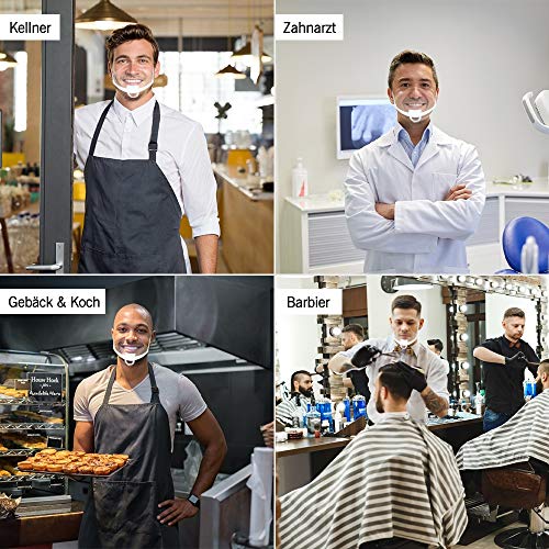 Innoo Tech - Visera protectora de plástico transparente universal para proteger la cara contra líquidos, protector facial para boca y nariz