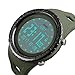Men's Double Time Digital LED Sport Watch Green Large Face Military Army Dial Outdoor Electronic Thin Wrist Watches Waterproof Fashion Casual Tactical Stopwatch