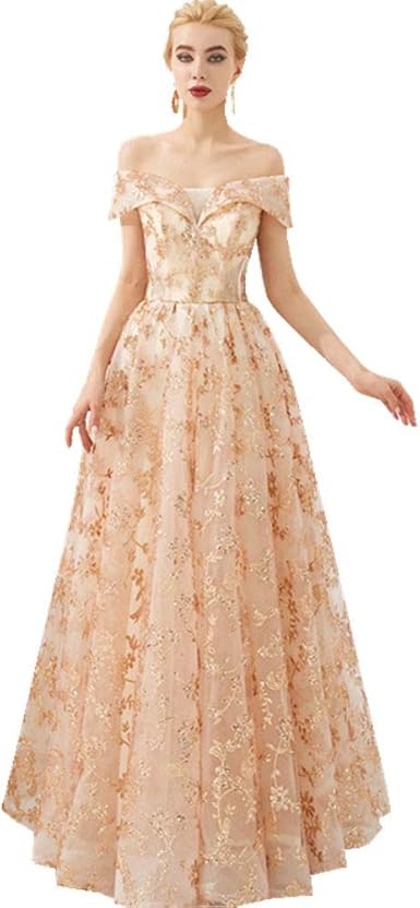 lace floral prom dress