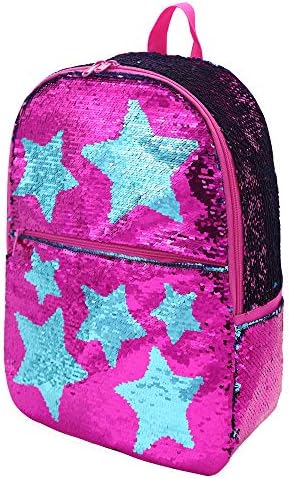Sequin School Backpack for Girls Kids Cute Elementary Book Bag Bookbag Teen Glitter Sparkly Back Pack