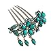 Voberry New Lovely Fashion Purple Flower Jewelry Crystal Hair Clip Hairpin 1 Pcs (B)