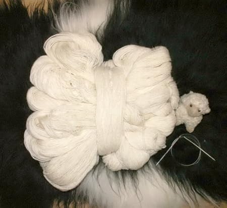 WOLLE SCHAFWOLLE SCHURWOLLE STRICKGARN WEISS 1000g