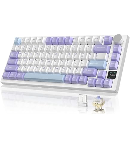 Attack Shark ajazz AK820 75% Teclado mecânico para jogos com fio