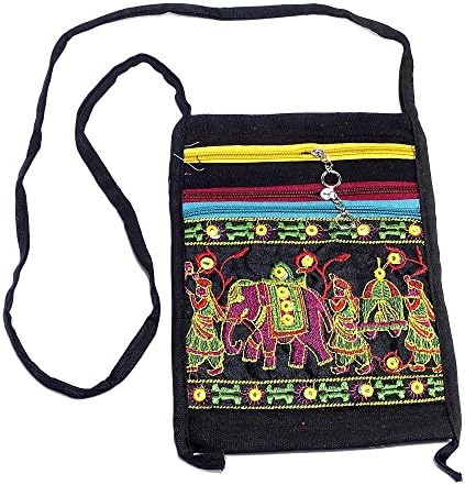 Shree Exports Hippie Sling Handmade Crossbody Bag Boho Chic Patchwork Embroidered Shoulder Purse Gypsy B 12