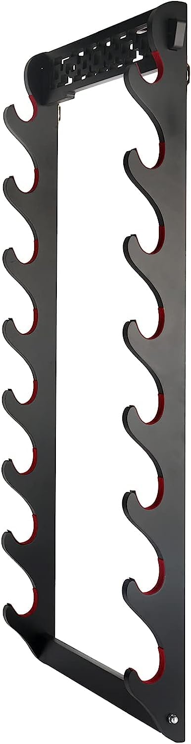 Dfdvye Sword Holder Katana Wall Mount - 8 Tier Velvet Padded Katana Stand Samurai Rack Samurai Sword Display Rack Wand Wakizashi Sword Stand Zoro Animation Sword Display