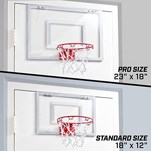 GoSports Basketball Door Hoop with 3 Premium Basketballs & Pump