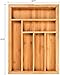Beaumont Kitchenware Expandable Bamboo Organizer Drawer Beautiful All-Natural 100% Bamboo | Versatile Organizer | Reinforced Slots | 17¾