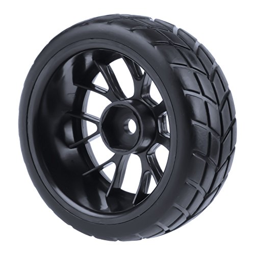 4-Pack HobbyPark RC Tires & Wheel Rims 12mm Hex Hub Y Shape w/Foam Inserts for 1/10 Remote Control Car On Road Touring