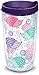 Tervis Trendy Hedgehog Insulated Tumbler with Wrap and Royal Purple Lid, 16oz, Clear