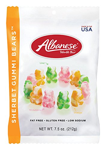 Albanese Gummi Bears Assorted Sherbet Candy 7.5 oz. (53329)