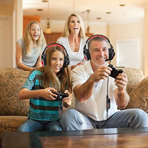 Goigrn Cascos Gaming para PS4 Xbox One, Cascos con Microfono Cancelacion de Ruido, Diadema Ajustable, Controladores de 50mm y Luz LED, Auriculares Gaming Stereo para PC/Tableta/Mac