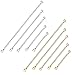 ORAZIO 10Pcs Stainless Steel Necklace Bracelet Extender Chain Set,Silver and Gold Tone,2