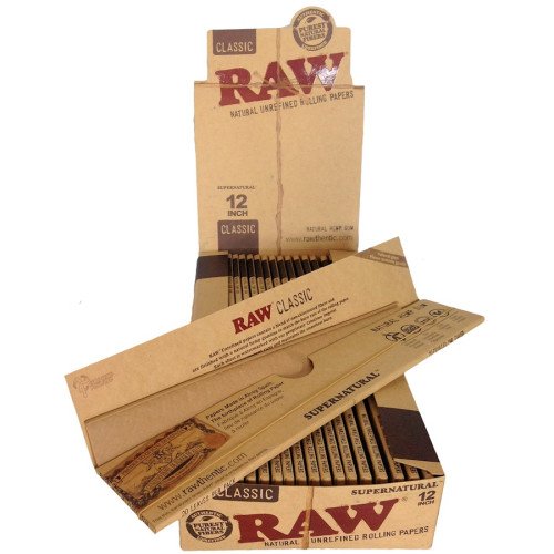 RAW ROLLING PAPERS EXTRA LONG SUPER NATURAL 12