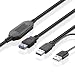 TNP USB Extension Cable 30 ft - SuperSpeed USB 3.0 Active Extender Cord Repeater Booster Type A Male to A Female for External Hard Drive, Printer, Scanner, Mouse, Keyboard, USB Hub, Windows, Mac, VR