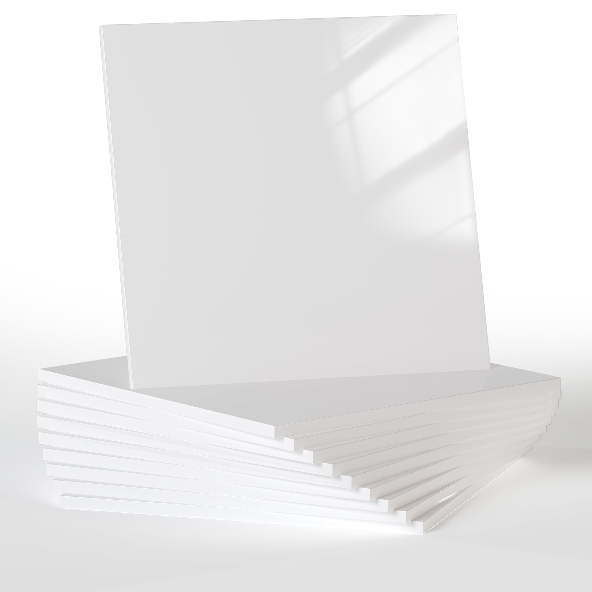 Photo 1 of 10pcs Marble Peel and Stick Backsplash Waterproof Wall Panels, Self Adhesive Marble Foam Tile, 11.8"x11.8" PVC Wall Panels for Bathroom, Kitchen, Living Room and Laundry Room (Pure White)
