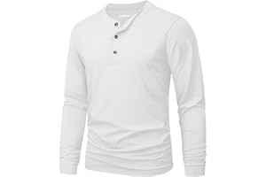 MAGNIVIT Men's Long Sleeve Henley Shirts Cotton 3-Button Fall Casual T-Shirts Solid Color Soft Basic Tops 2025