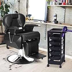 Paddie Black Salon Trolley Cart with Wheels/5