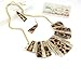 Doinshop Womens Bohemia Leopard Bib Earrings Jewelry Chain Necklace