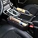 KONGDY Car Seat Pockets 2 Pack PU Leather Car Seat Gap Filler Console Side Organizer Storage Box for Car Interior Accessories Cellphone Wallet with Non-Slip Mat(2 Pack, Black)