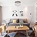 CLAXY Ecopower Vintage Flush Mount Crystal Chandelier Oil Rubbed Bronze Ceiling Fixture 3 Lights