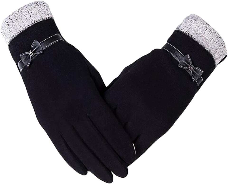 Womens Touch Screen Gloves Thick Fleece Lined Windproof Winter Warm Gloves