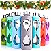 MIU COLOR Glass Water Bottle 550ml with Anti-Slip Silicone Sleeve, Leak Proof Borosilicate BPA-Free Eco-Friendly Hot Cold Drink Flask, Ideal for School Home Office Travel Sports Yoga Gym
