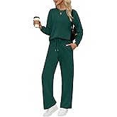 WIHOLL Lounge Sets for Women 2 Piece Travel Vacation Outfits Spring 2026 Sweatsuit Tracksuit