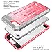 SUPCASE Unicorn Beetle Pro Series Case Designed for iPhone 7 / 8 / iPhone SE 2 (2020) / iPhone SE 3 (2022), Full-body Rugged Holster Case with Built-in Screen Protector (Pink/Gray)