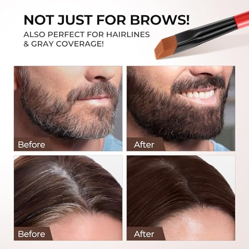 SACE LADY Eyebrow Color Kit for Women, Long Last Effect Up to 4 Weeks, Waterproof Sweat-proof, Natural Brows Cream Color DIY at Home, Vegan & Cruelty Free, 0.5Fl Oz*2 (02 DARK BROWN)