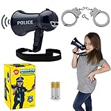 Born Toys Police Megaphone and Handcuffs for Policeman Costume or FBI,SWAT,and Detective Role Play (Batteries Included)