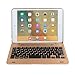 BORIYUAN iPad Mini 4 Keyboard Case, Bluetooth Wireless Keyboard Folio Flip Smart Cover for Apple iPad Mini 4 2015 Release with Folding Stand and Auto Sleep/Wake Function, Gold