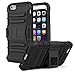 MoKo Case for iPhone 6 / 6S - [Heavy Duty] Full Body Rugged Holster Cover with Swivel Belt Clip - Dual Layer Shock Resistant Apple iPhone 6 / 6S (2014 / 2015) 4.7 Inch Phone Case , BLACK