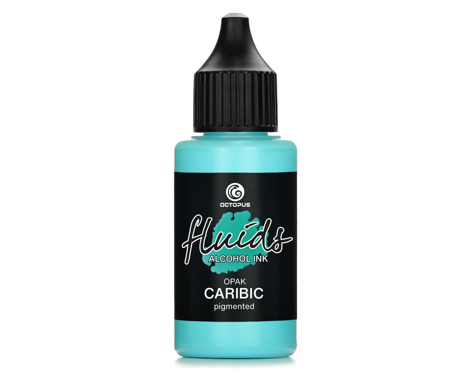 Fluids Alcohol Ink OPAK CARIBIC for Fluid Art and Resin, pigmented, Opaque on Light and Dark substrates