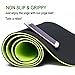 ATHOON Non Slip Yoga Mat with Strap 2018 New Eco Friendly Thick Exercise TPE Yoga Mat for Men & Women Green Black