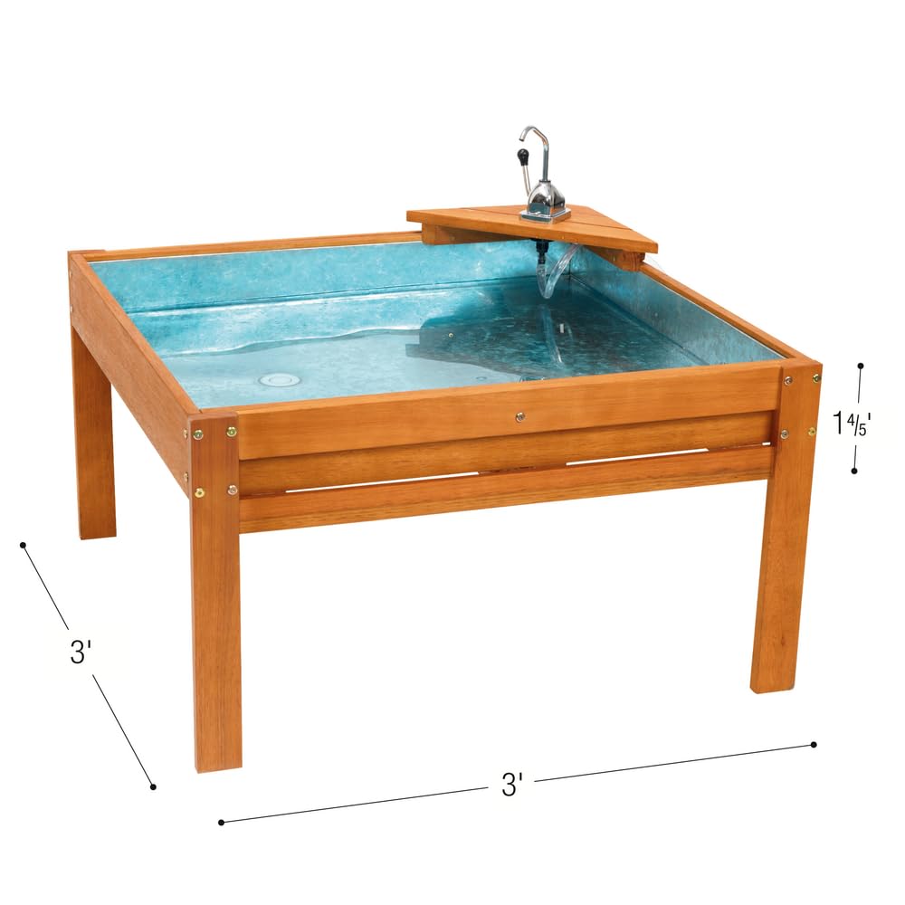 Excelleration Outdoor Water Table with Pump, Water Table, Sensory Table, Sand and Water Table, Sensory Table for Toddlers, Water Play, Outdoor Furniture, Kids Outdoor Play