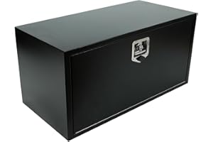 confote Black Steel Underbody Truck Tool Box with T-Handle Lock,Heavy Duty Truck Tool Box Truck Storage Organizer Tool Box Chest For Storage Smooth Surface,Waterproof-36"x 18"x 18" inch